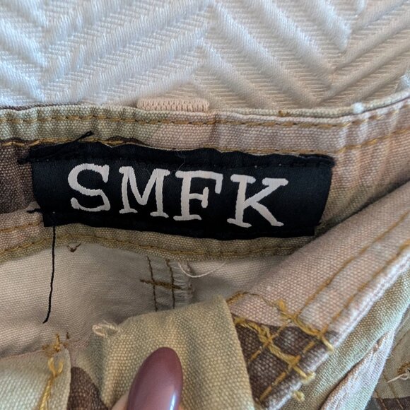 SMFK WildWorld Paratrooper Pants Desert Camo Cargo Utility Streetwear Size Small - Picture 3 of 15
